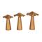 Bronze Metal Textured Mushroom Sculpture Set